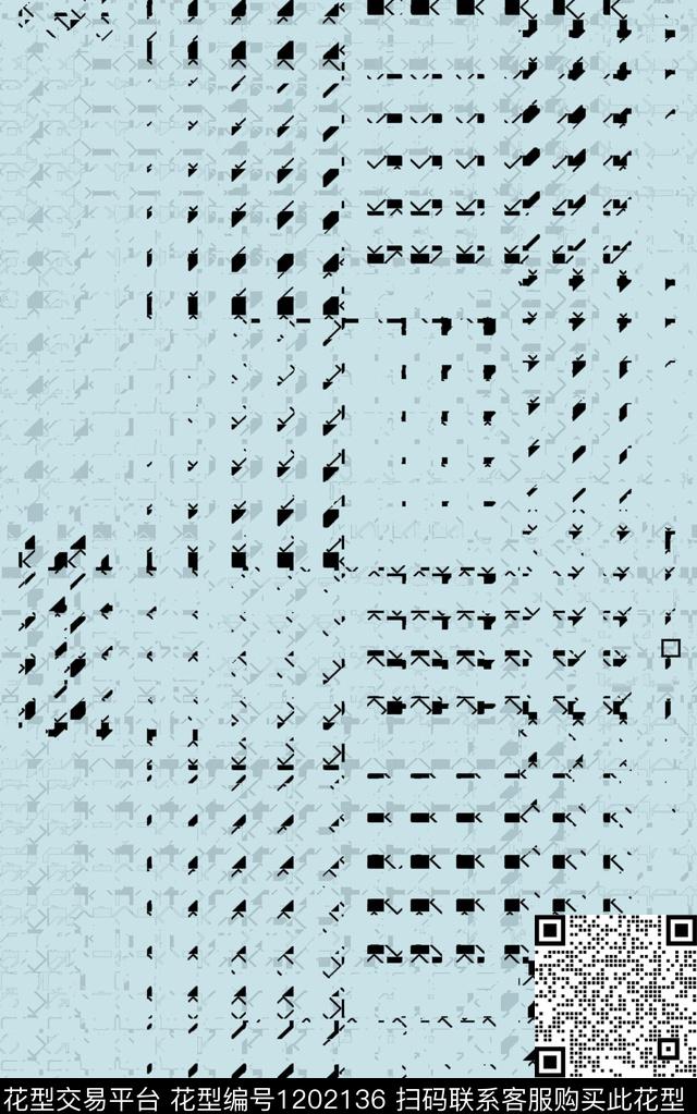 几何格子简约数码印花华亿平台下载（图片编号: 1202136） - 瓦栏（Walan）