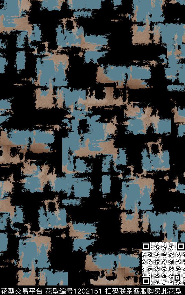 几何格子简约数码印花华亿平台下载（图片编号: 1202151） - 瓦栏（Walan）