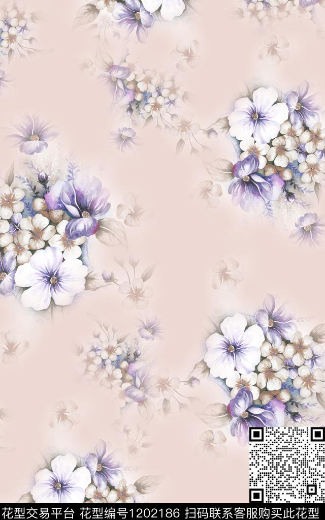 小碎花中东中老年数码印花华亿平台下载（图片编号: 1202186） - 瓦栏（Walan）