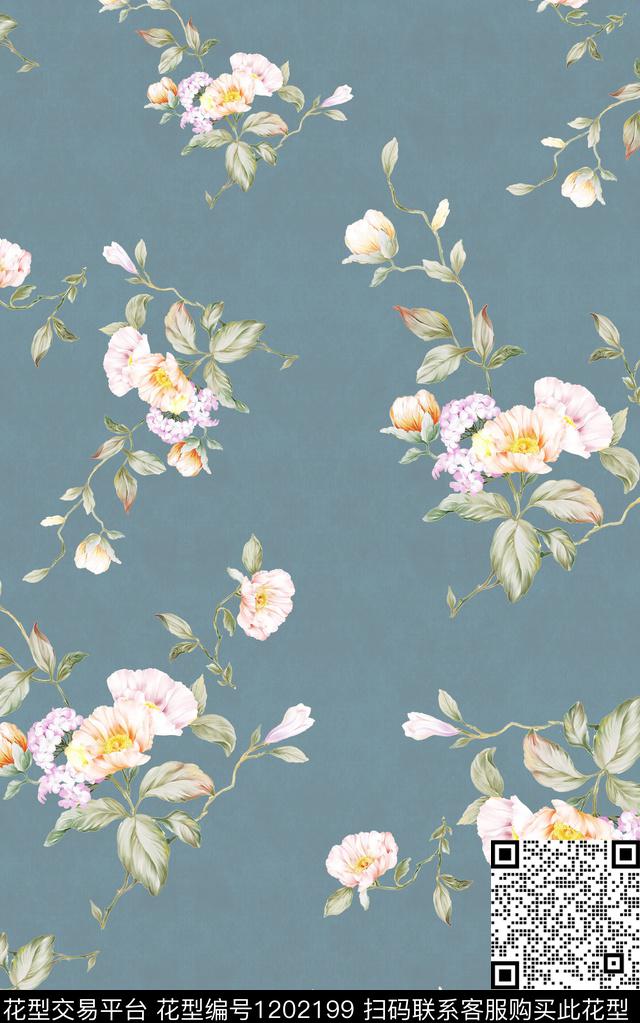 小碎花中东中老年数码印花华亿平台下载（图片编号: 1202199） - 瓦栏（Walan）