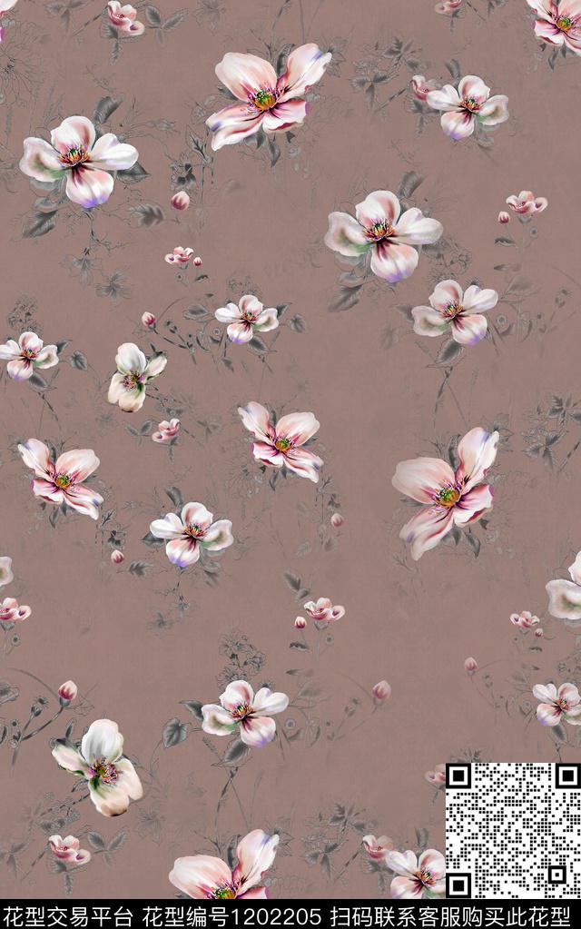 小碎花中东中老年数码印花华亿平台下载（图片编号: 1202205） - 瓦栏（Walan）