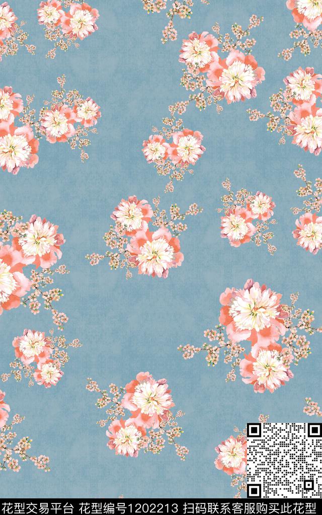 小碎花中东中老年数码印花华亿平台下载（图片编号: 1202213） - 瓦栏（Walan）