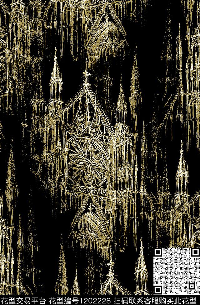 建筑复古宗教传统印花华亿平台下载（图片编号: 1202228） - 瓦栏（Walan）