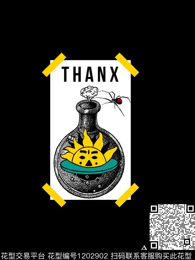 字母大牌风蜘蛛传统印花华亿平台下载（图片编号: 1202902） - 瓦栏（Walan）