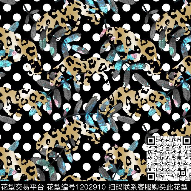 炫彩抽象波点数码印花华亿平台下载（图片编号: 1202910） - 瓦栏（Walan）