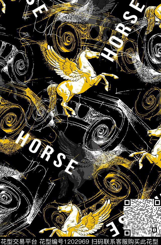 字母潮牌大牌风传统印花华亿平台下载（图片编号: 1202969） - 瓦栏（Walan）