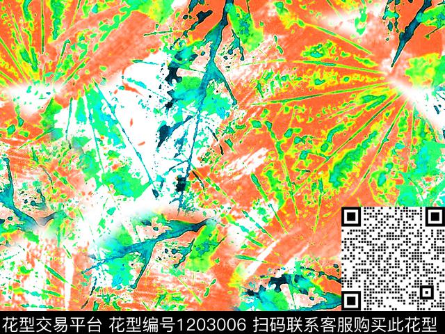 抽象朦胧花卉树叶纹理数码印花华亿平台下载（图片编号: 1203006） - 瓦栏（Walan）