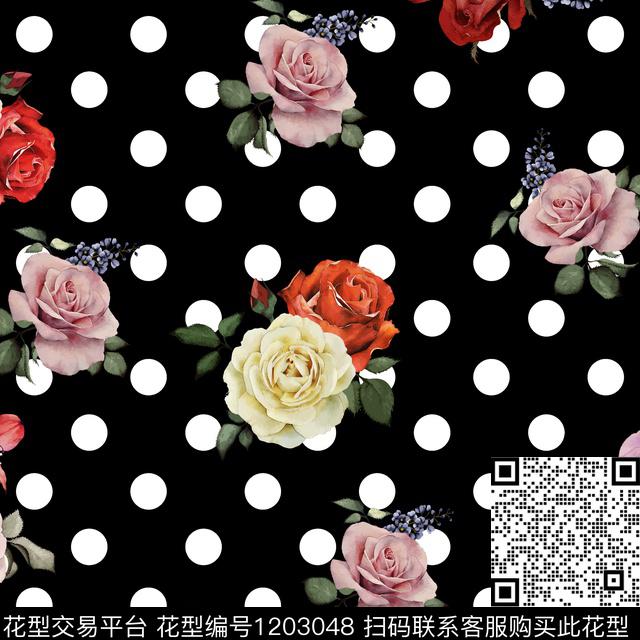 春夏华亿平台女装波点数码印花华亿平台下载（图片编号: 1203048） - 瓦栏（Walan）