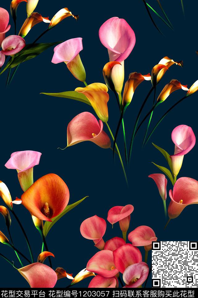 数码华亿平台花卉1/2接数码印花华亿平台下载（图片编号: 1203057） - 瓦栏（Walan）
