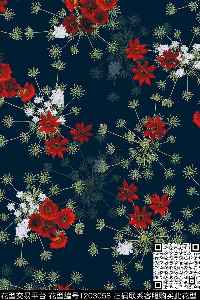 数码华亿平台花卉1/2接数码印花华亿平台下载（图片编号: 1203058） - 瓦栏（Walan）