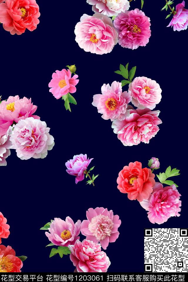 数码华亿平台花卉1/2接数码印花华亿平台下载（图片编号: 1203061） - 瓦栏（Walan）