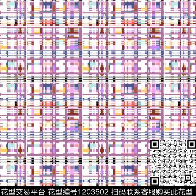 大牌风肌理格子传统印花华亿平台下载（图片编号: 1203502） - 瓦栏（Walan）