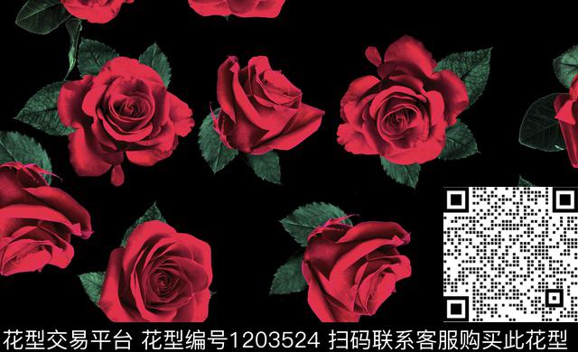 水彩花卉花卉手绘玫瑰数码印花华亿平台下载（图片编号: 1203524） - 瓦栏（Walan）