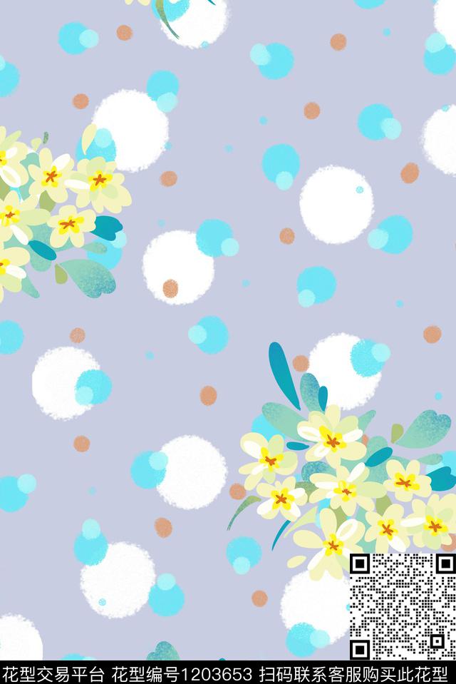 春夏华亿平台几何小清新数码印花华亿平台下载（图片编号: 1203653） - 瓦栏（Walan）