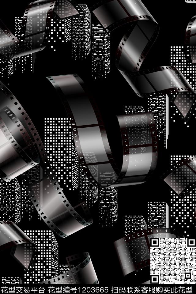 男装几何大牌风数码印花华亿平台下载（图片编号: 1203665） - 瓦栏（Walan）