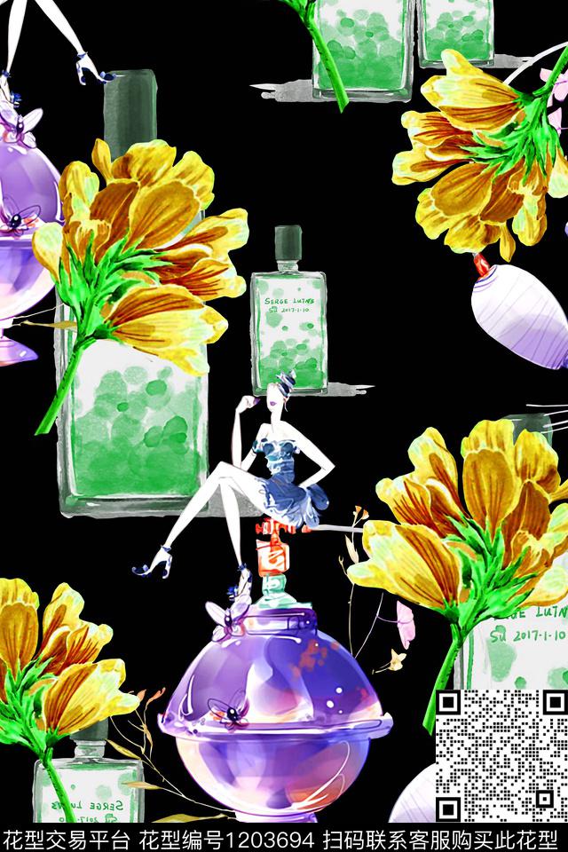 春夏华亿平台休闲大牌风数码印花华亿平台下载（图片编号: 1203694） - 瓦栏（Walan）