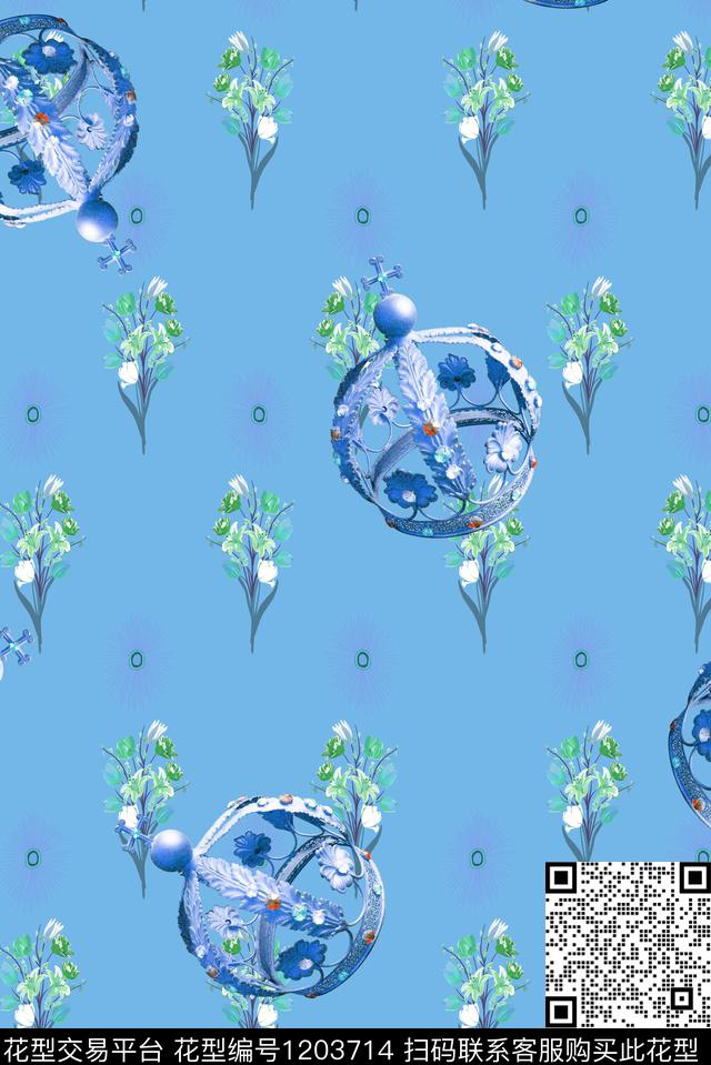 几何宫廷风欧洲数码印花华亿平台下载（图片编号: 1203714） - 瓦栏（Walan）