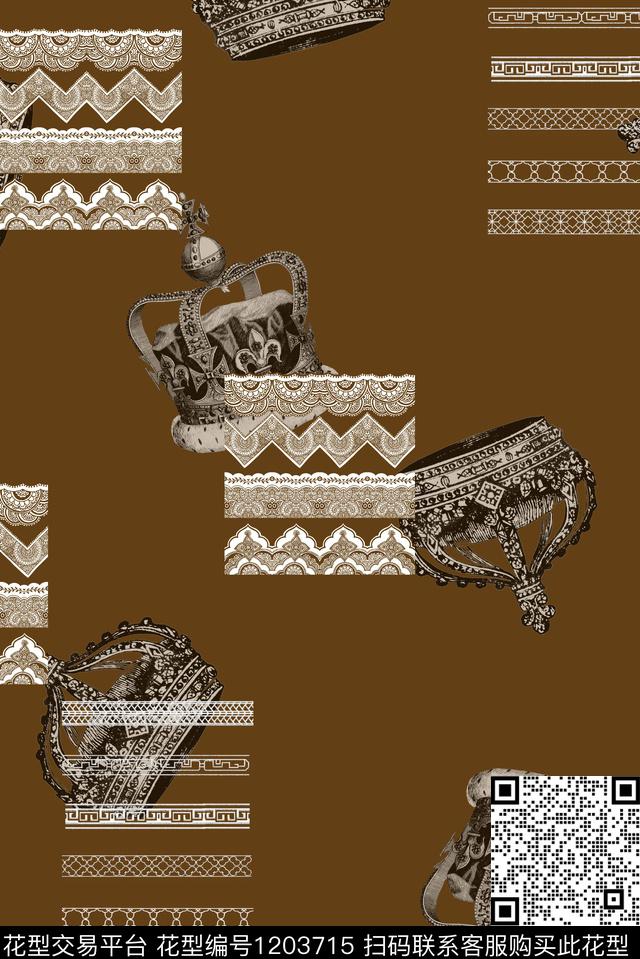 古典花纹几何珠宝宝石数码印花华亿平台下载（图片编号: 1203715） - 瓦栏（Walan）