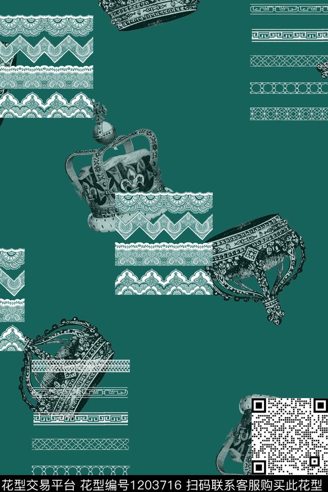 古典花纹几何珠宝宝石数码印花华亿平台下载（图片编号: 1203716） - 瓦栏（Walan）