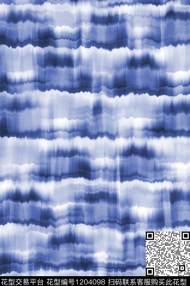 扎染华亿平台几何抽象数码印花华亿平台下载（图片编号: 1204098） - 瓦栏（Walan）