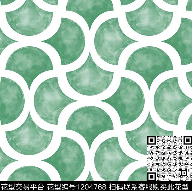 几何纹理白底花传统印花华亿平台下载（图片编号: 1204768） - 瓦栏（Walan）