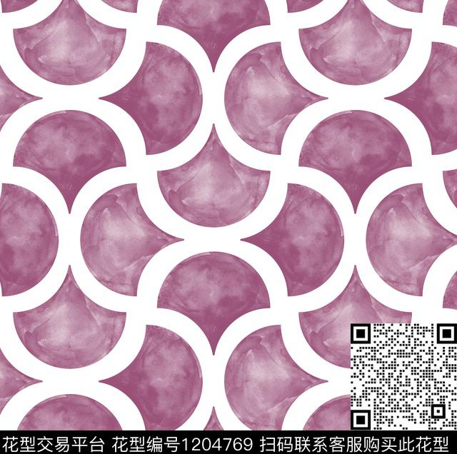 几何纹理白底花传统印花华亿平台下载（图片编号: 1204769） - 瓦栏（Walan）