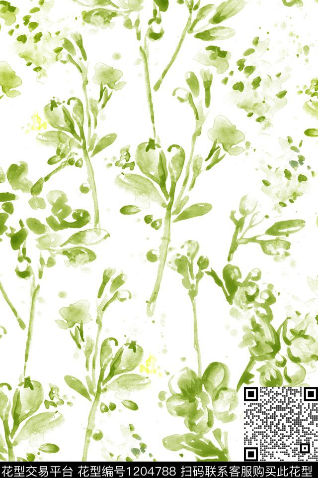 水彩花卉花卉手绘大花传统印花华亿平台下载（图片编号: 1204788） - 瓦栏（Walan）