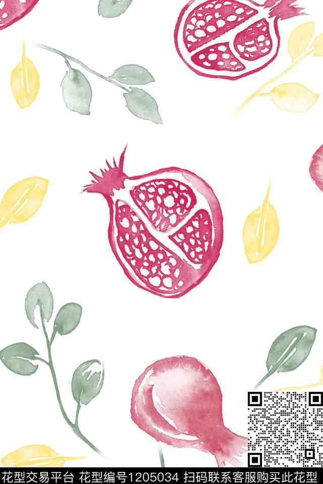 水彩花卉手绘大花传统印花华亿平台下载（图片编号: 1205034） - 瓦栏（Walan）