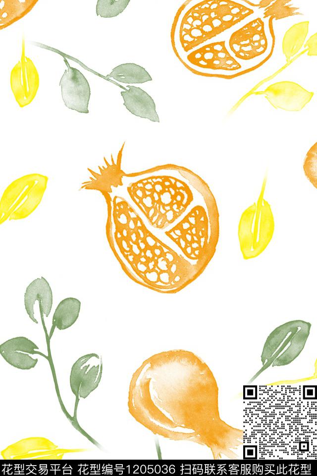 水彩花卉手绘大花传统印花华亿平台下载（图片编号: 1205036） - 瓦栏（Walan）