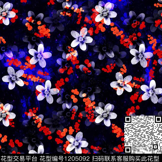 女装花卉大牌风数码印花华亿平台下载（图片编号: 1205092） - 瓦栏（Walan）