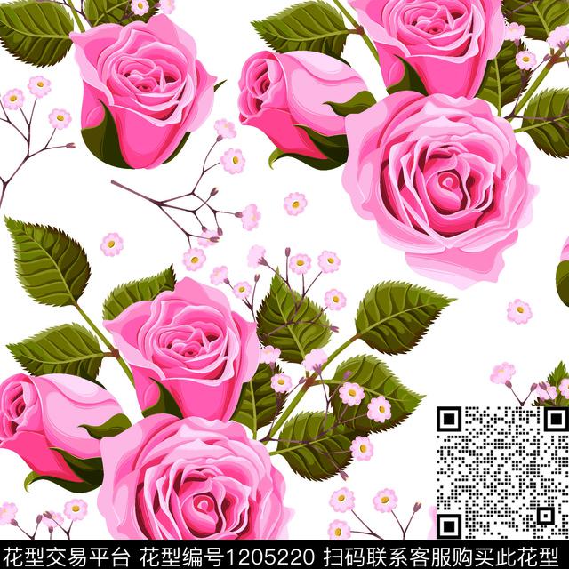 数码华亿平台水彩花卉小碎花数码印花华亿平台下载（图片编号: 1205220） - 瓦栏（Walan）