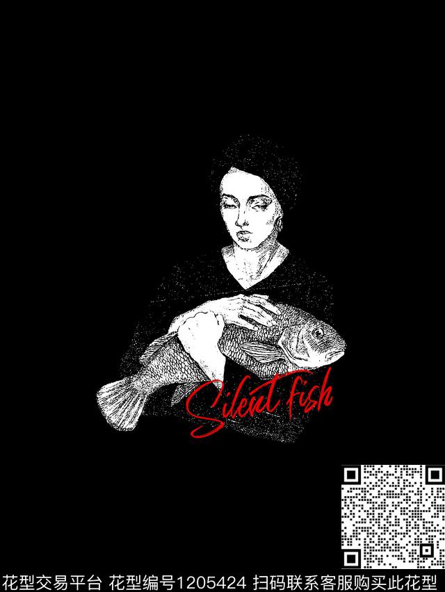 字母潮牌鱼传统印花华亿平台下载（图片编号: 1205424） - 瓦栏（Walan）