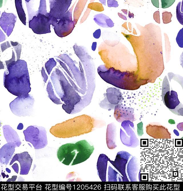 水彩花卉watercolorflower数码印花华亿平台下载（图片编号: 1205426） - 瓦栏（Walan）