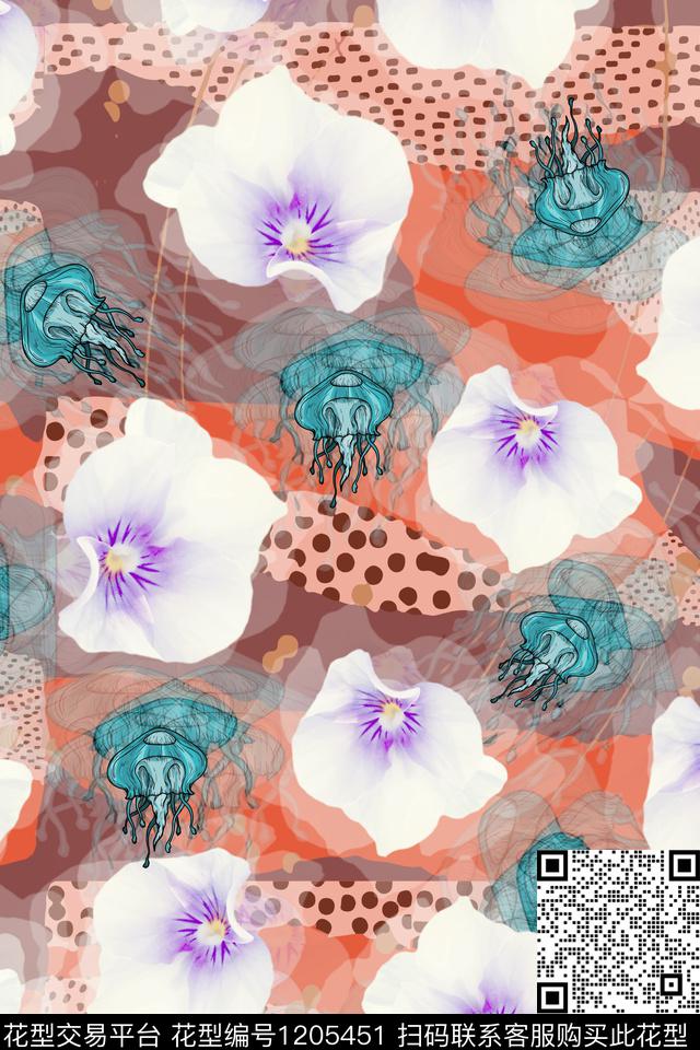 数码华亿平台彩底花卉高档旗袍数码印花华亿平台下载（图片编号: 1205451） - 瓦栏（Walan）