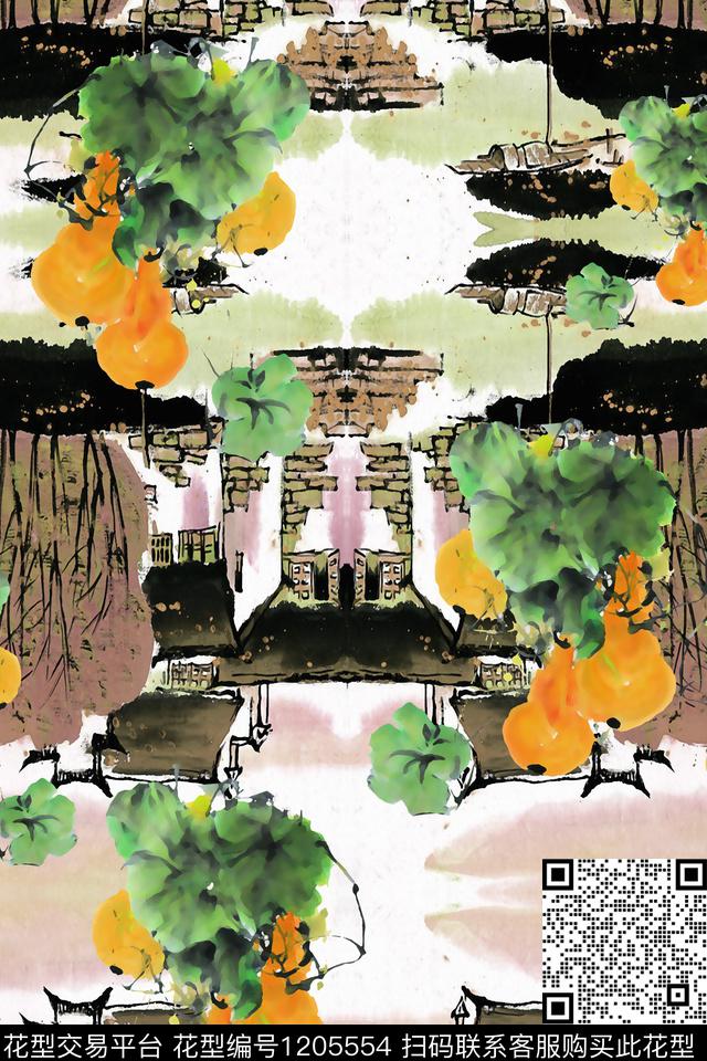 春夏华亿平台休闲大牌风数码印花华亿平台下载（图片编号: 1205554） - 瓦栏（Walan）