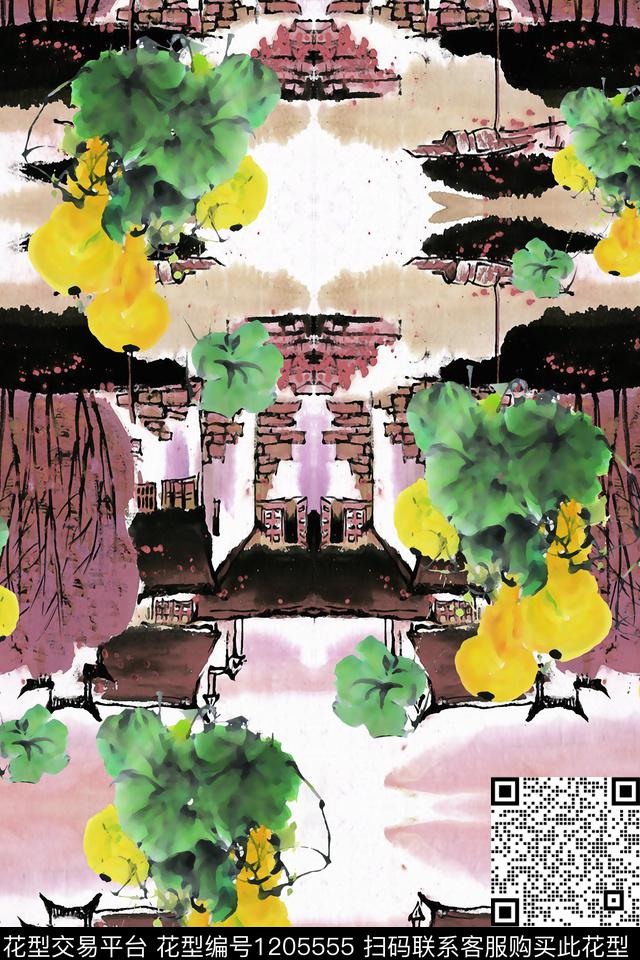 春夏华亿平台休闲大牌风数码印花华亿平台下载（图片编号: 1205555） - 瓦栏（Walan）