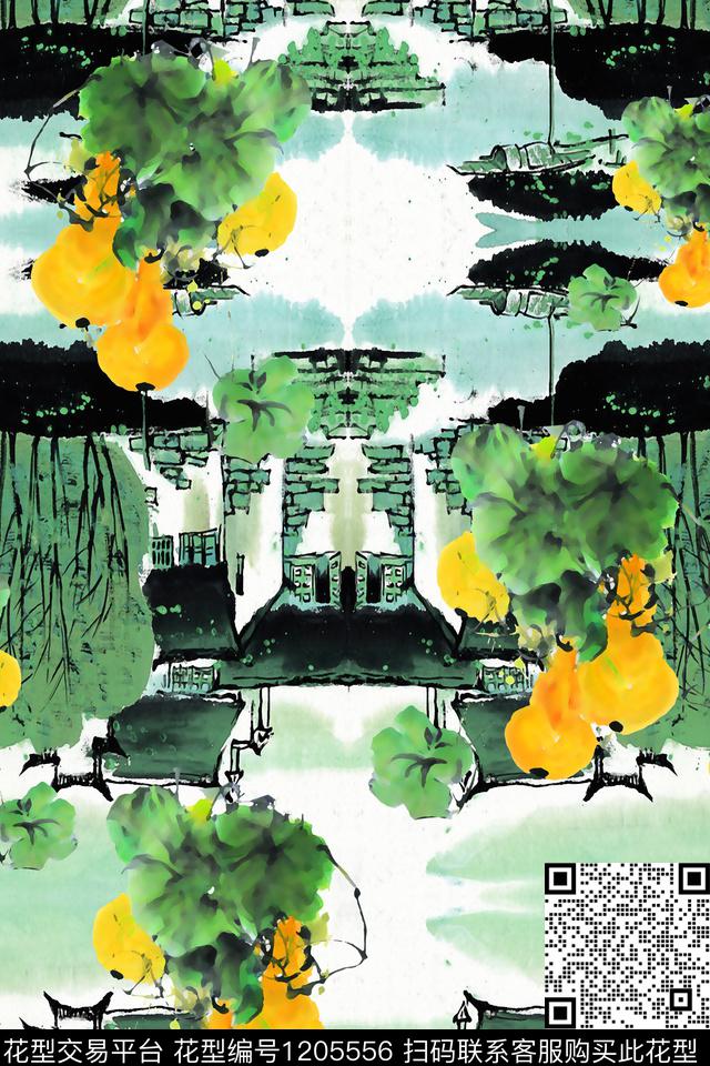 春夏华亿平台休闲大牌风数码印花华亿平台下载（图片编号: 1205556） - 瓦栏（Walan）