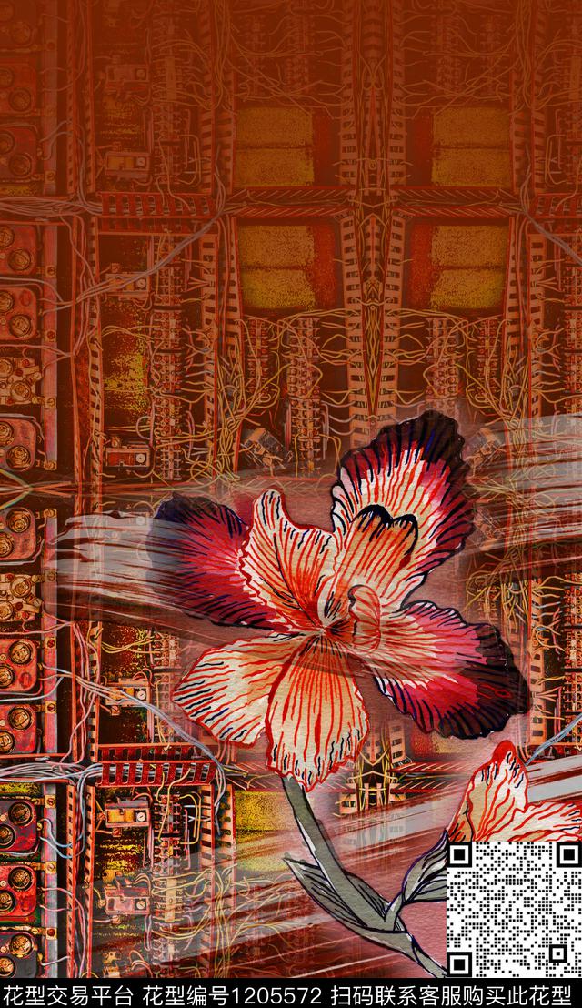 定位花民族风中国风数码印花华亿平台下载（图片编号: 1205572） - 瓦栏（Walan）