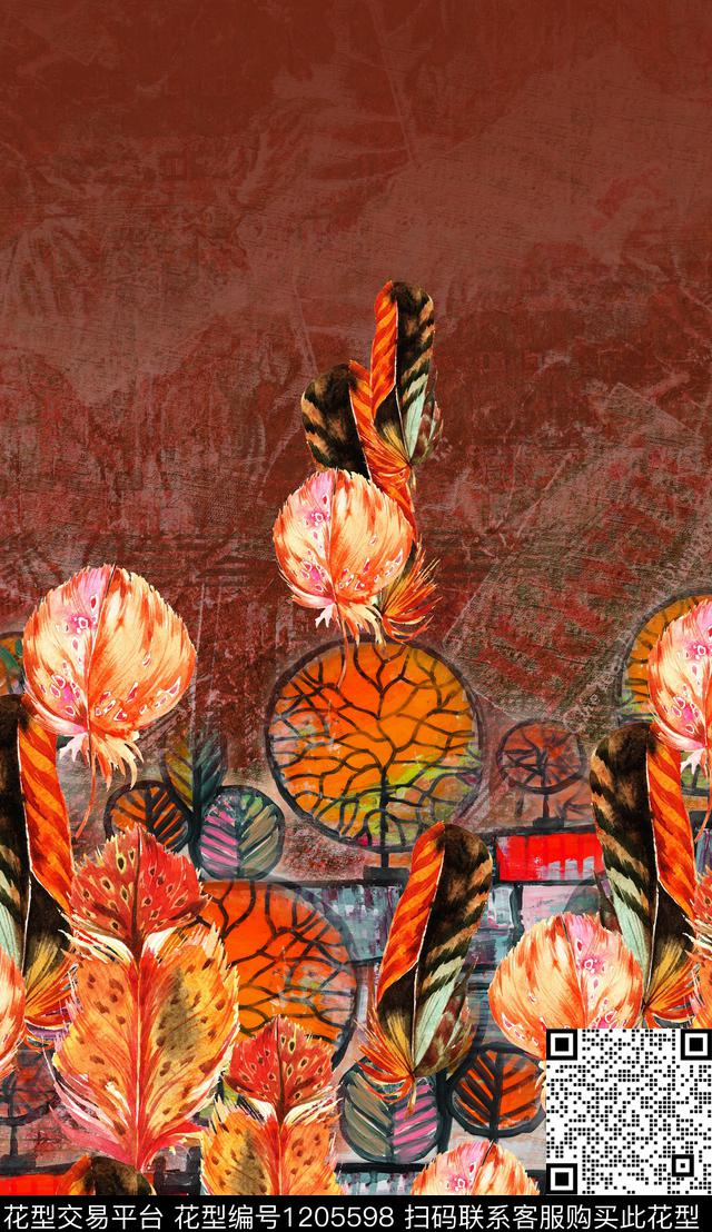 定位花民族风中国风数码印花华亿平台下载（图片编号: 1205598） - 瓦栏（Walan）