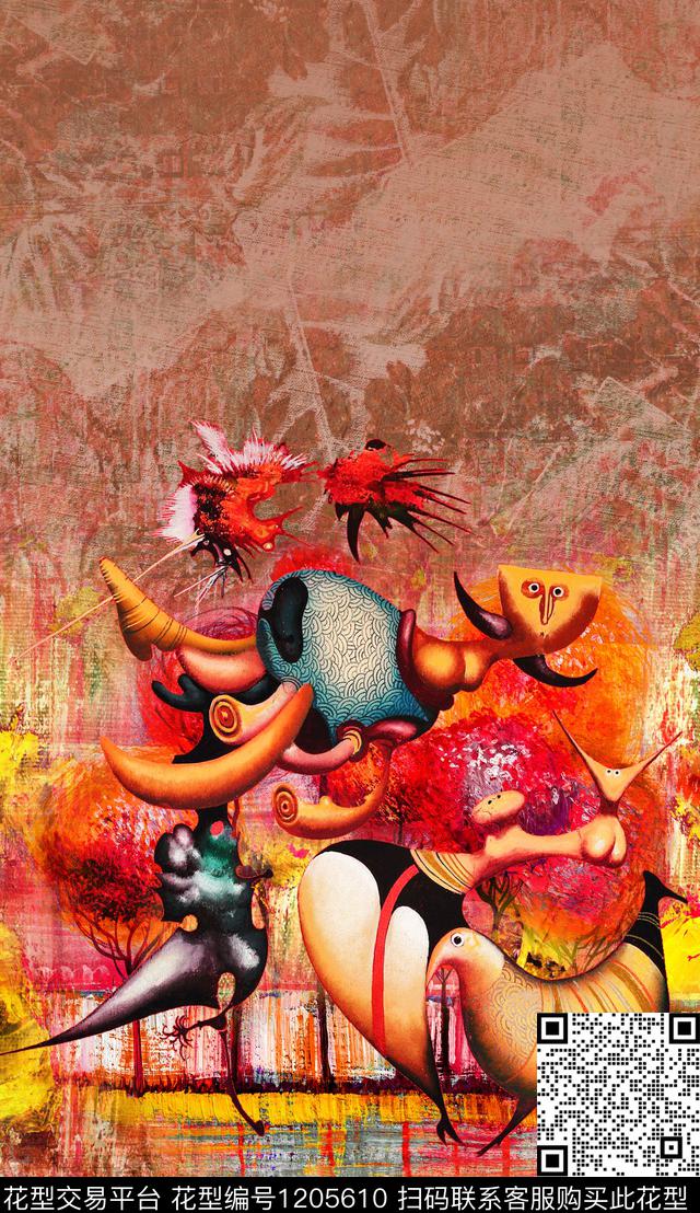 定位花民族风中国风数码印花华亿平台下载（图片编号: 1205610） - 瓦栏（Walan）