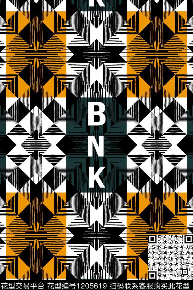 字母几何潮牌传统印花华亿平台下载（图片编号: 1205619） - 瓦栏（Walan）