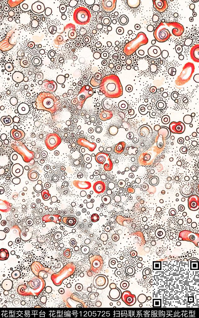 几何格子线条数码印花华亿平台下载（图片编号: 1205725） - 瓦栏（Walan）