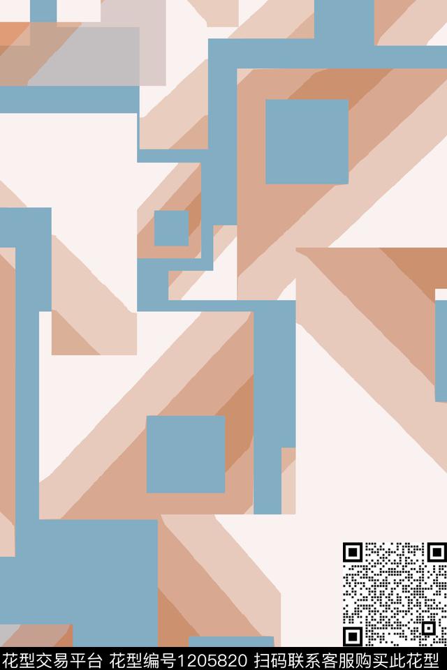 正方形几何传统印花华亿平台下载（图片编号: 1205820） - 瓦栏（Walan）