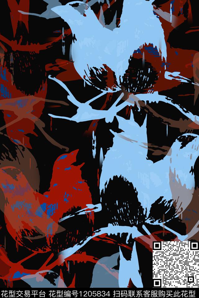 抽象迷彩图案艺术迷彩传统印花华亿平台下载（图片编号: 1205834） - 瓦栏（Walan）