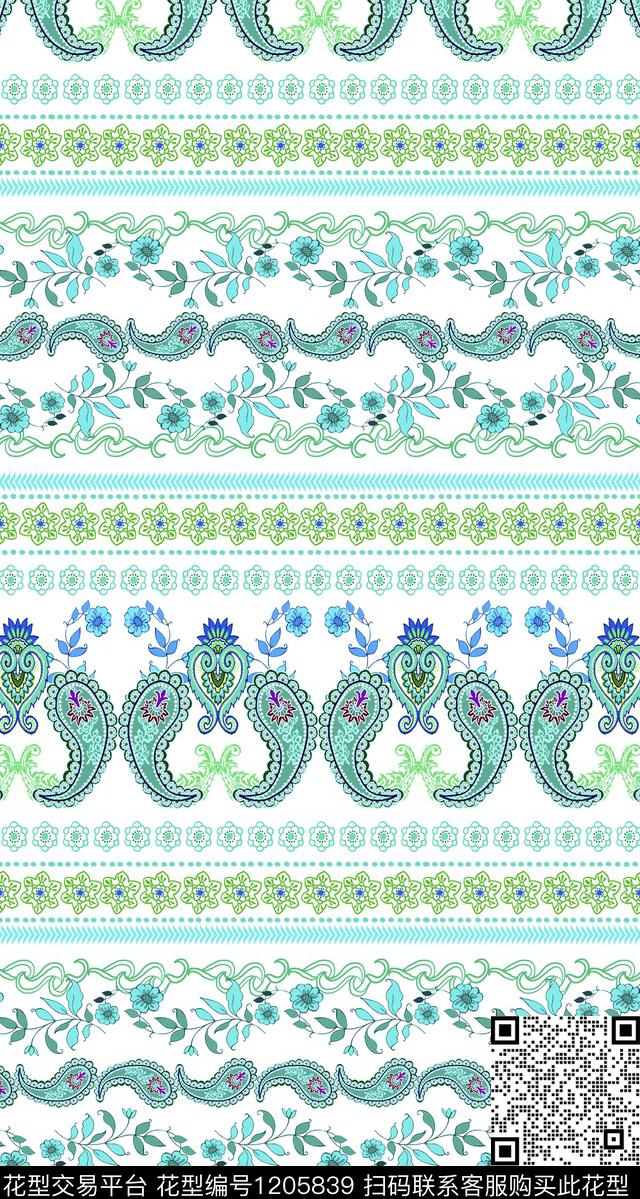 佩斯利小清新民族风传统印花华亿平台下载（图片编号: 1205839） - 瓦栏（Walan）