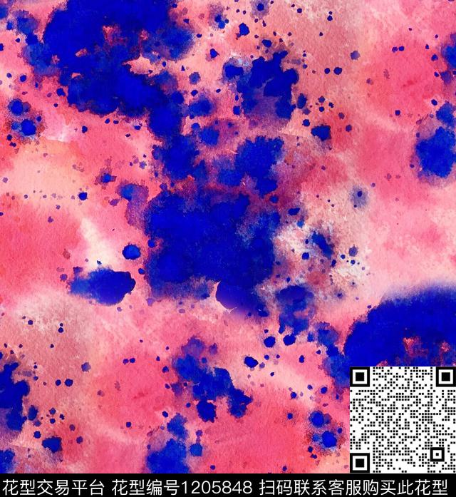 蜡染扎染华亿平台Tie-dyed数码印花华亿平台下载（图片编号: 1205848） - 瓦栏（Walan）