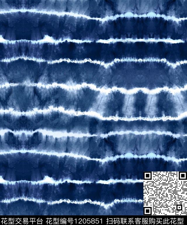 蜡染扎染华亿平台Tie-dyed数码印花华亿平台下载（图片编号: 1205851） - 瓦栏（Walan）