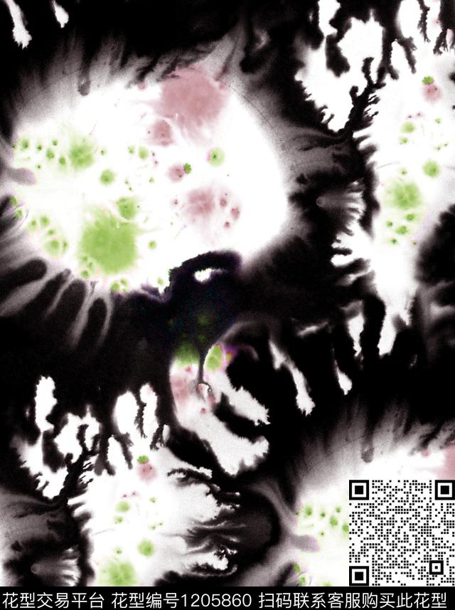 PRADA扎蜡染Tie-dyed数码印花华亿平台下载（图片编号: 1205860） - 瓦栏（Walan）