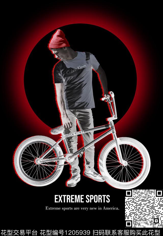 定位男装印花人物插画单车数码印花华亿平台下载（图片编号: 1205939） - 瓦栏（Walan）