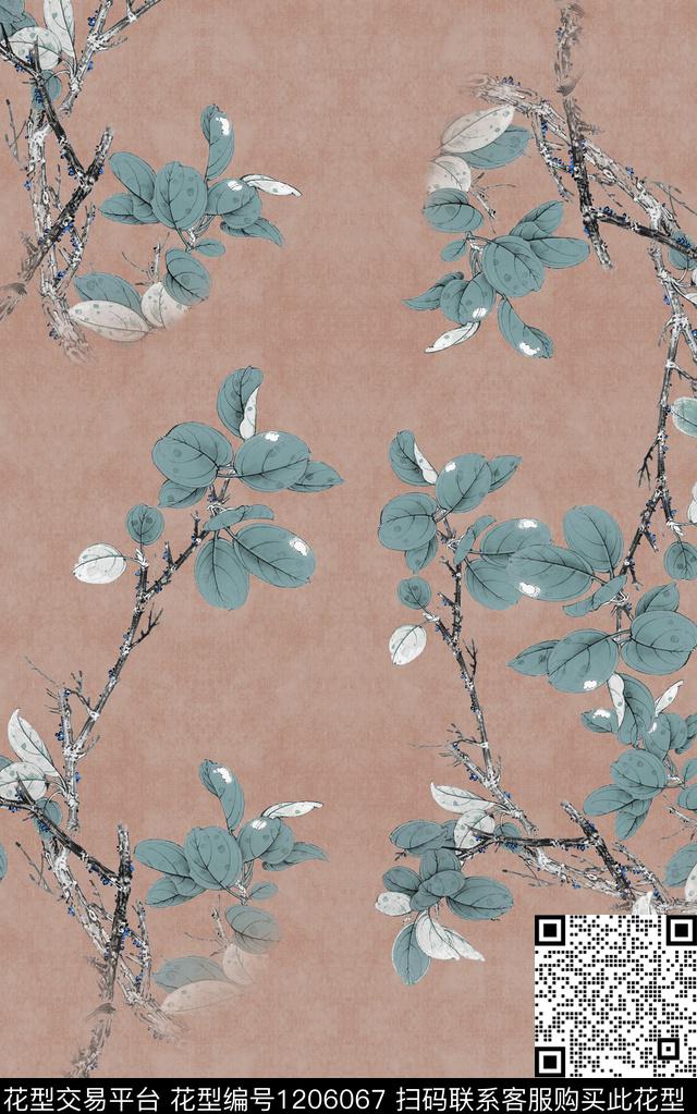 中东中东花卉小水花数码印花华亿平台下载（图片编号: 1206067） - 瓦栏（Walan）